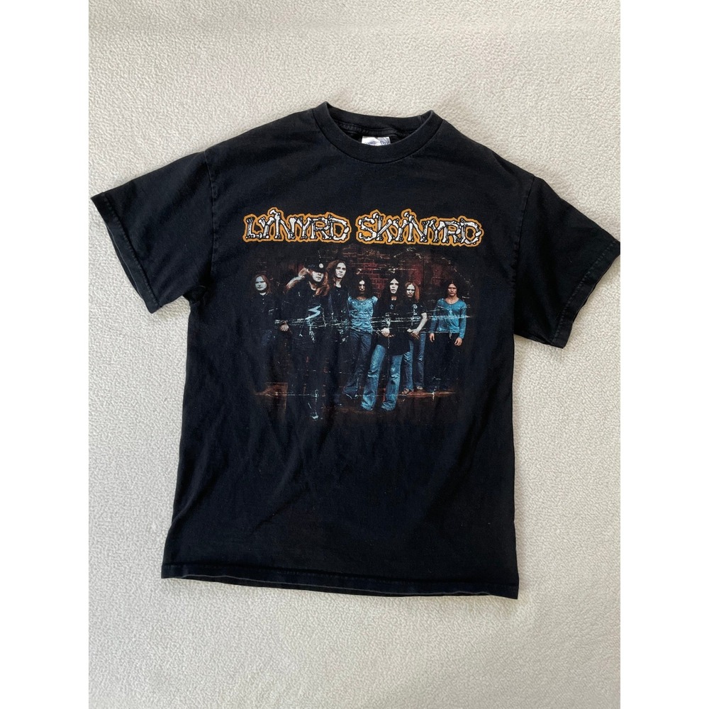 90s Vintage Lynyrd Skynyrd Tennessee River Mens Medium Black t-shirt double side